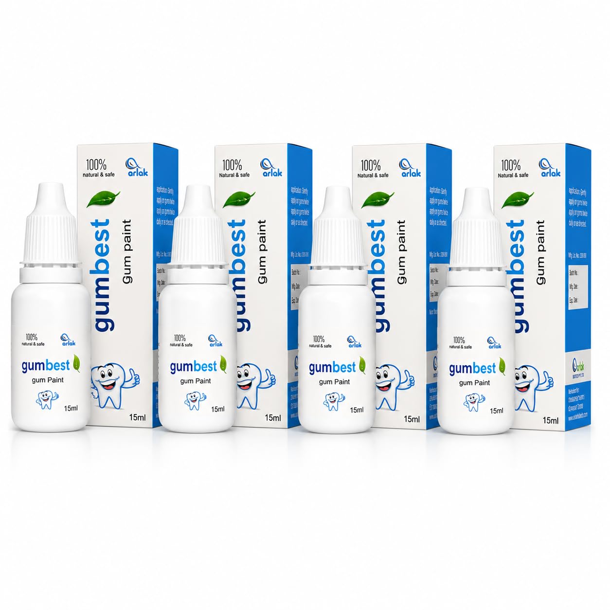 gum best ointment for sensitive teeth, cavities, bleeding gums care paint - 15ml, pack of 4