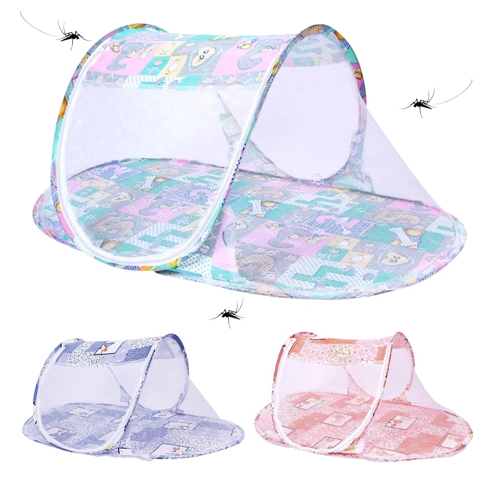 Hatfryf Green Mosquito Net, Foldable Bed Mosquito Net, Portable Travel Mosquito Nets, Mosquitos Bed For Home, Dorm, Outdoor, Travel, Easy Access, Quick Installation, - B