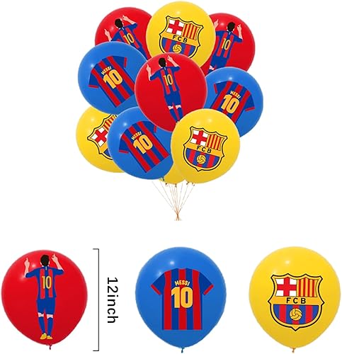Miniatura 4 de Decoración de fiesta de cumpleaños, 40 unidades, temática de fútbol MSN Messi Neymar y Suárez, suministros de fiesta de cumpleaños para fanáticos,