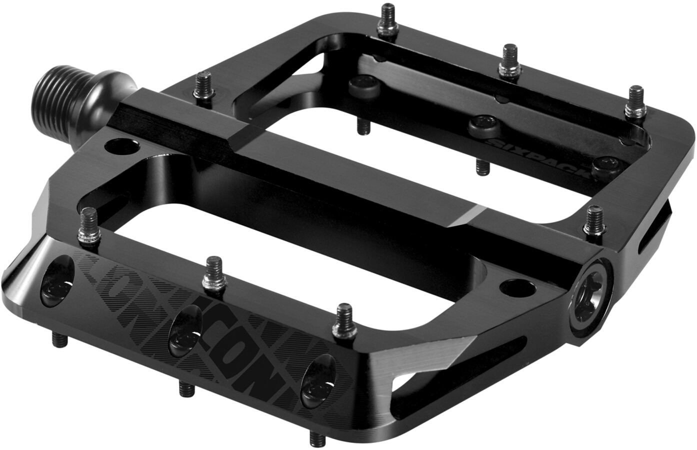 SixPack Racing MTB Pedals Icon 2.0 Unisex Adult, Stealth Black