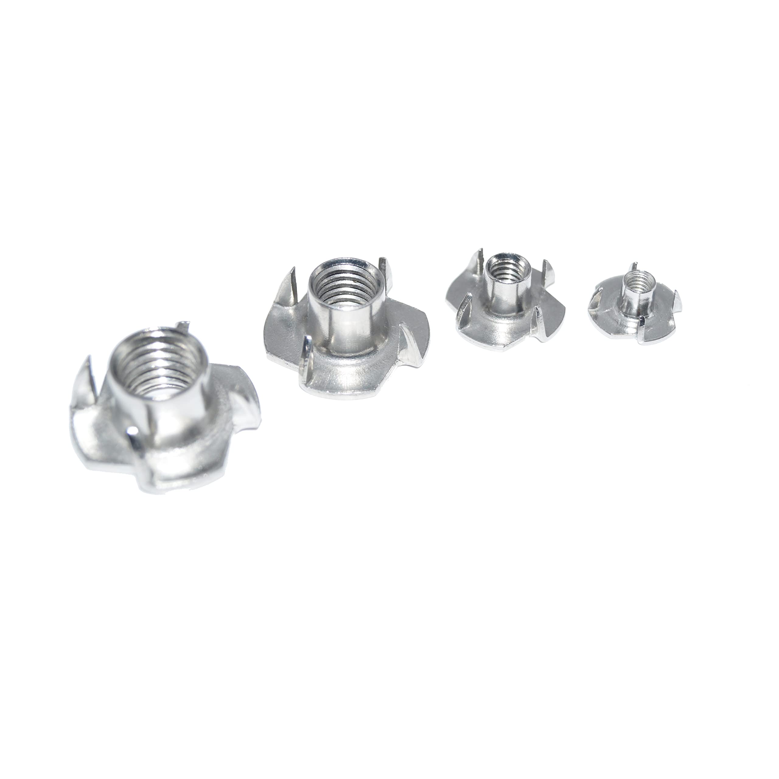 Dadi in acciaio inox M6, 25 pezzi con 4 punte in acciaio inox V2A A2, per dadi di pressatura in legno