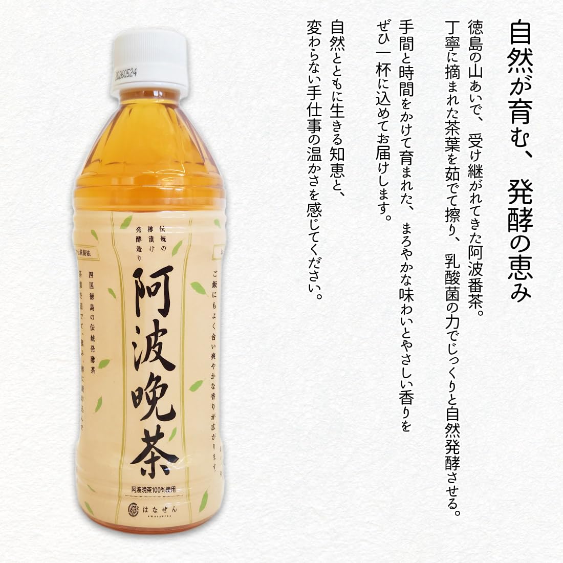 Amazon.co.jp: 阿波晩茶 500ml×6 ペットボトル 伝統樽漬 発酵茶 100