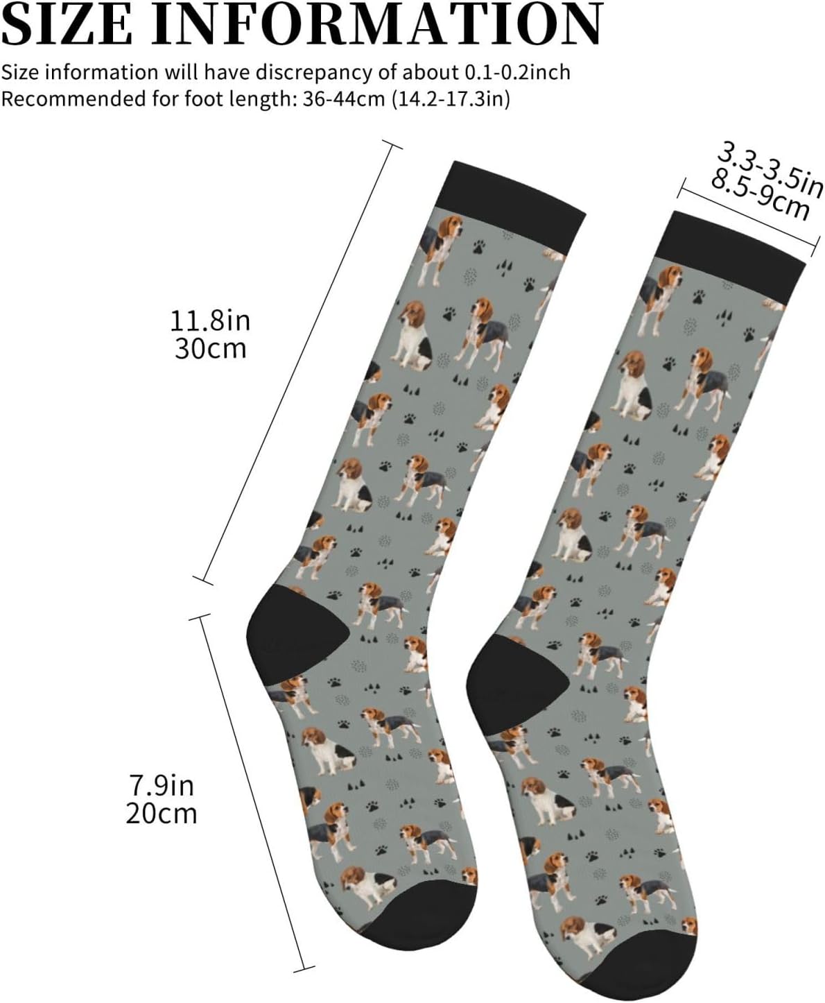 Dog Themed Compression Socks For Women & Men 15-20 Mmhg, Best For Running, Nursing, Hiking, Flight&Travel - Image 7