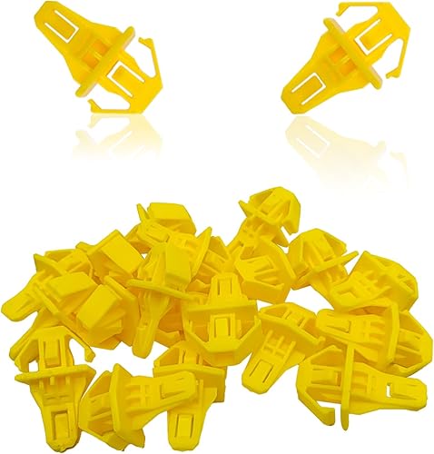 20 clips para moldura de parachoques, remaches de nailon amarillo, para puerta, compatible con Acura RLX 2018-2020 Honda CR-V (2012-2014)