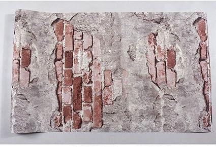 Amazon Co Jp Dei Qi レンガ模様 壁紙 レトロ ノスタルジック グレー セメント レンガ 壁 工業 風 カフェ レストラン 背景 装飾 ビニール 壁紙 8511 Diy 工具 ガーデン