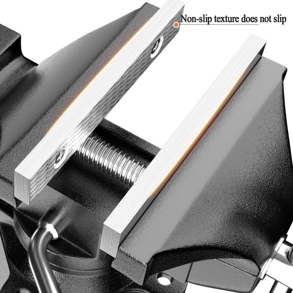 2-in-1 Universal Table Vise with Quick Adjustment, 360° Rotating Jaw Clamp, Ideal for Woodworking, Metalworking, Drilling, and Sawing - Heavy-Duty Bench Vise Tool