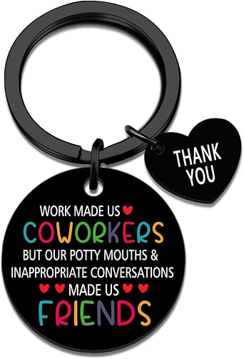 Coworkers Keychain for Female Goodbye Gifts for Coworkers Cool Gifts for Coworker Work Bestie Coworker Gift for Adults Women Unique Farewell Holiday Leaving Away Present