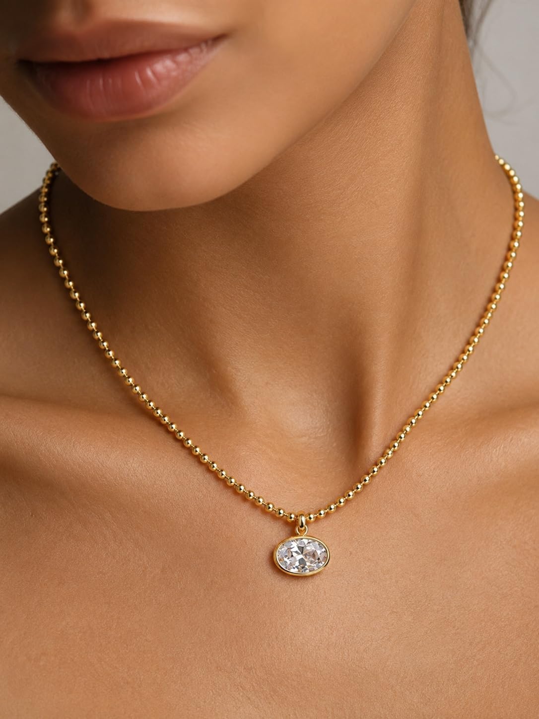 Gold Collar Necklace for Women, Cuff Style with Removable CZ & Baroque Pearl Pendants, 14K Gold Plated Wire Choker, Open Collar Jewelry for Date Night Wedding Guest