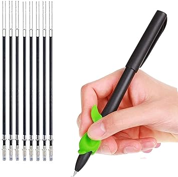 AVEDIA Sank Magic Practice Copy Book Extra 8 Refills 1 Magic Pen Case 1 Grip Cover for Kids Practical Reusable Writing Tool Simple Hand Lettering (8 Riffiles 1 Pen Case 1 Grip Cover)