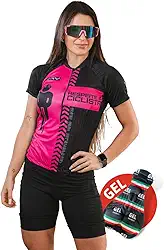 Kit de Ciclismo Feminino Camisa e Bermuda Com Forro em Gel