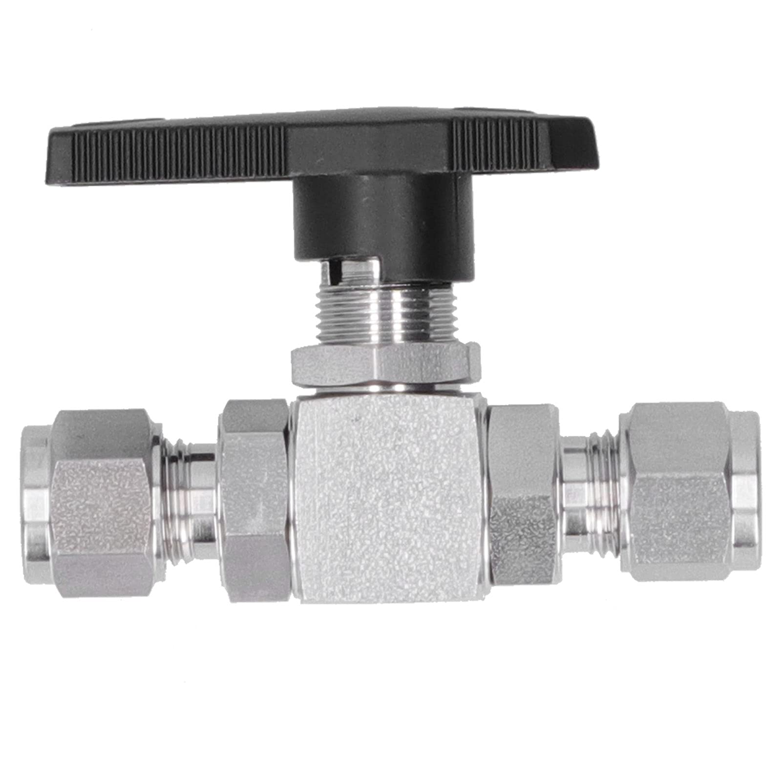 Válvula de bola de acero inoxidable, equipo de virola pasante recta de 3 piezas SS316L de 8 mm de diámetro para conservación de energía, industria automotriz, petroquímica,