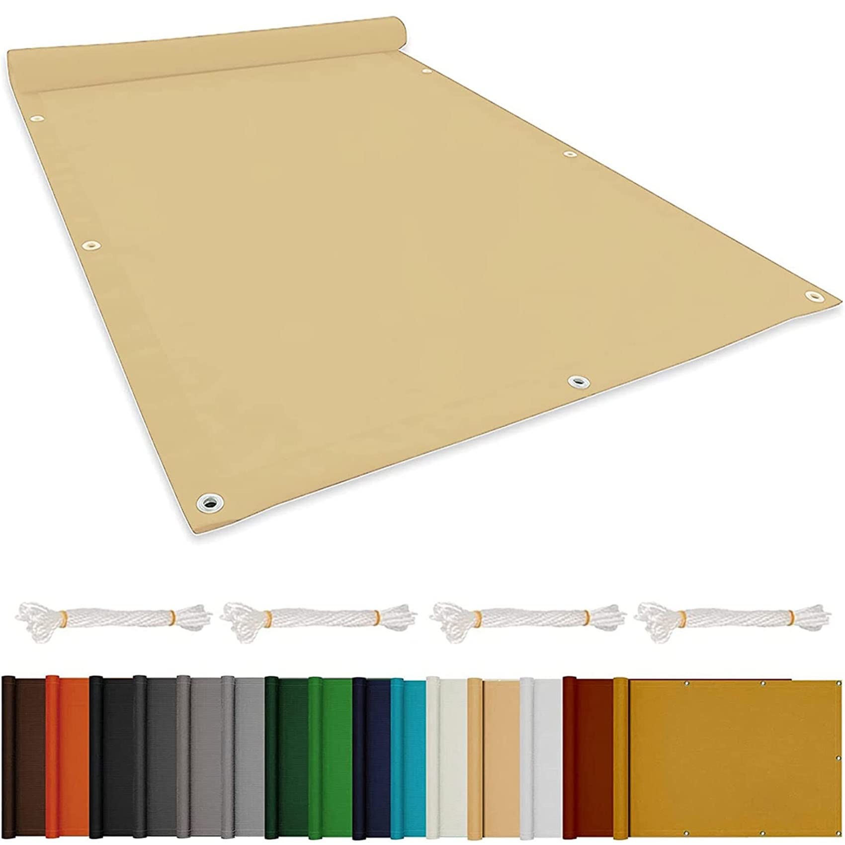 Voile d'ombrage rectangulaire 6.5x6.5 m auvent protection solaire extérieur