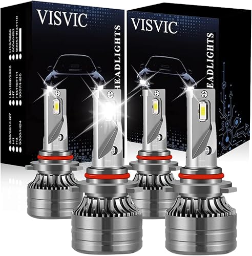 VISVIC Compatible con 2016 2017 2018 DODGE RAM 1500 2500 3500 faros LED con proyector LED bombillas para faros delanteros Combo 9005 haz alto 9005