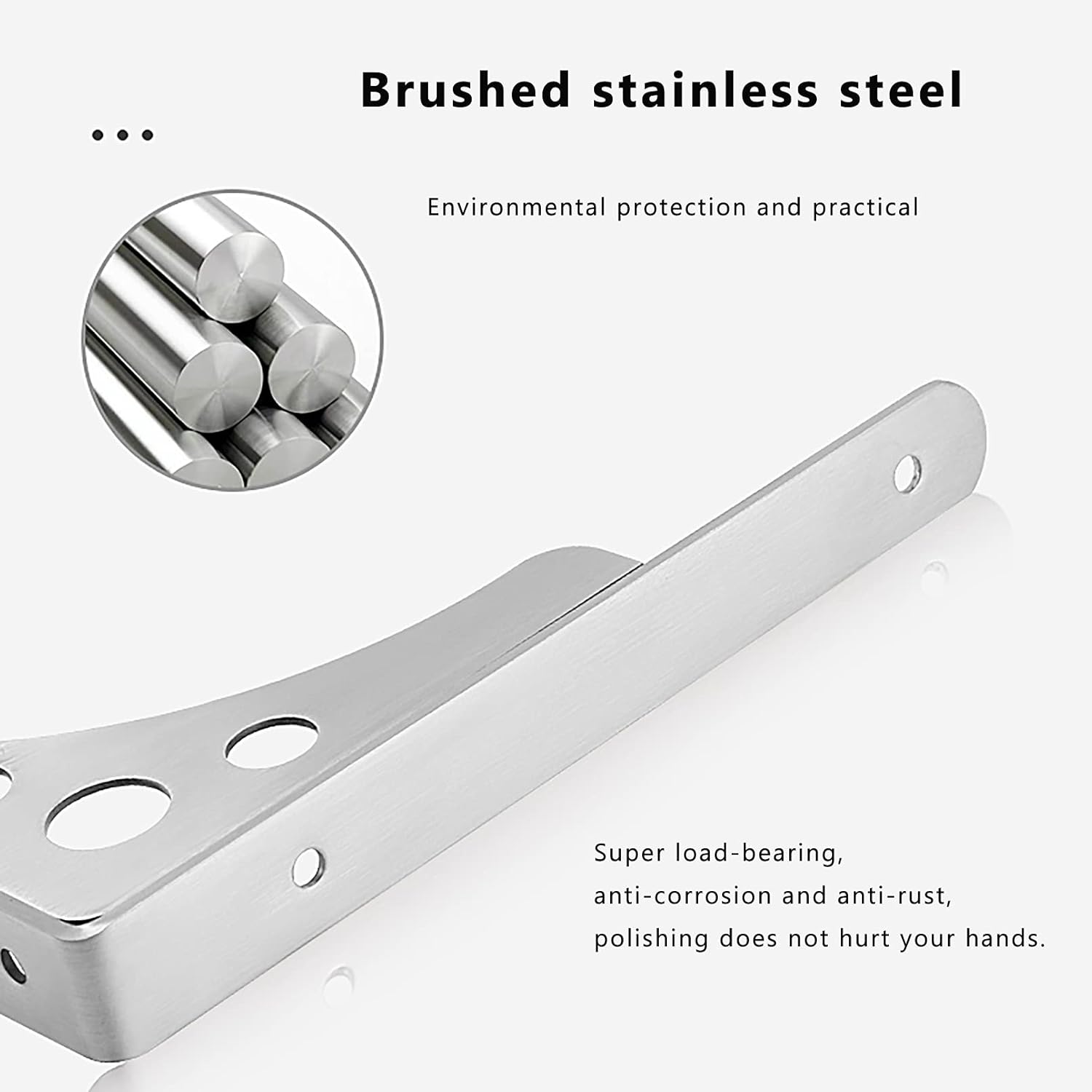 Shelf Brackets, with Screws - 2 Pack Metal Shelf Bracket,Shelf Support Angle Brackets for Shelves, L Brackets for Table Work Bench, Space Saving Max Load 242 lb