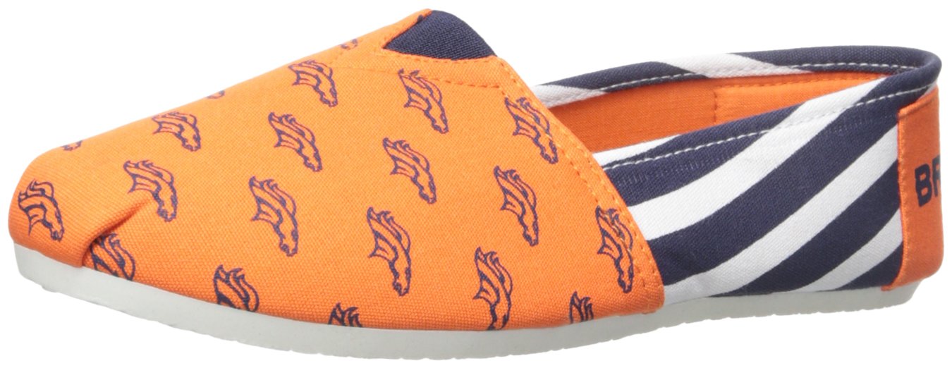 FOCO Women's NFL Team Logo Ladies Fashion Slip On Canvas Shoes