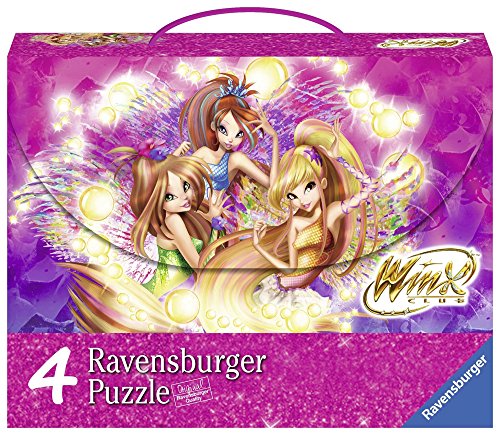 Ravensburger 07275 - Winx Valigetta con 4 Puzzle
