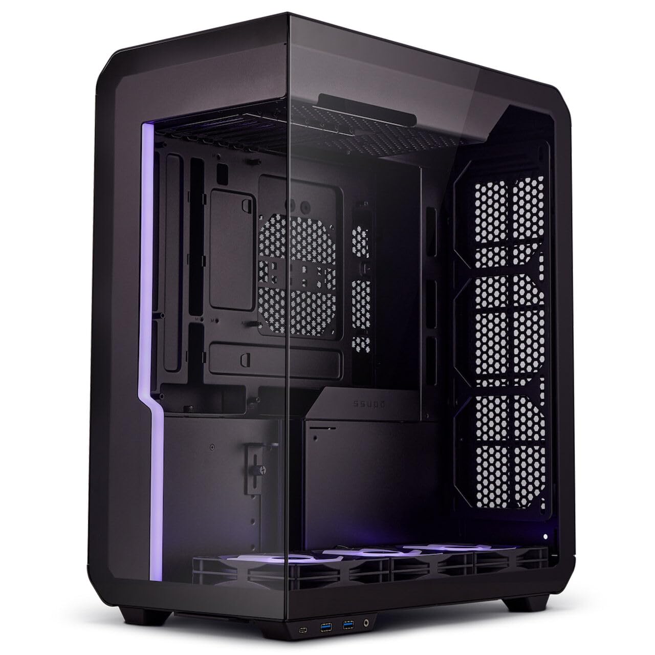 ブラックPCケース Amazon | SSUPD 背面コネクタ対応 ミドルタワーPCケース Xhuttle