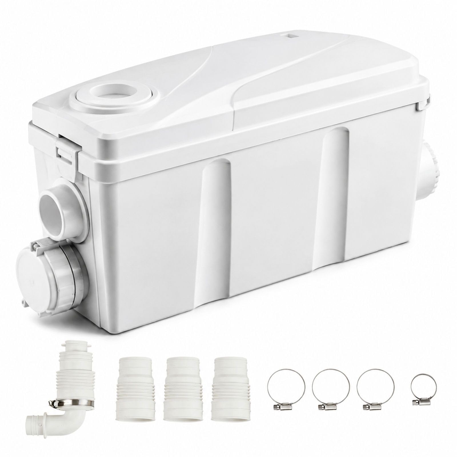 Station de relevage eaux grises 350 W, débit 6000 L/h, hauteur 7 m, 3 entrées pour cave cuisine évier douche baignoire buanderie