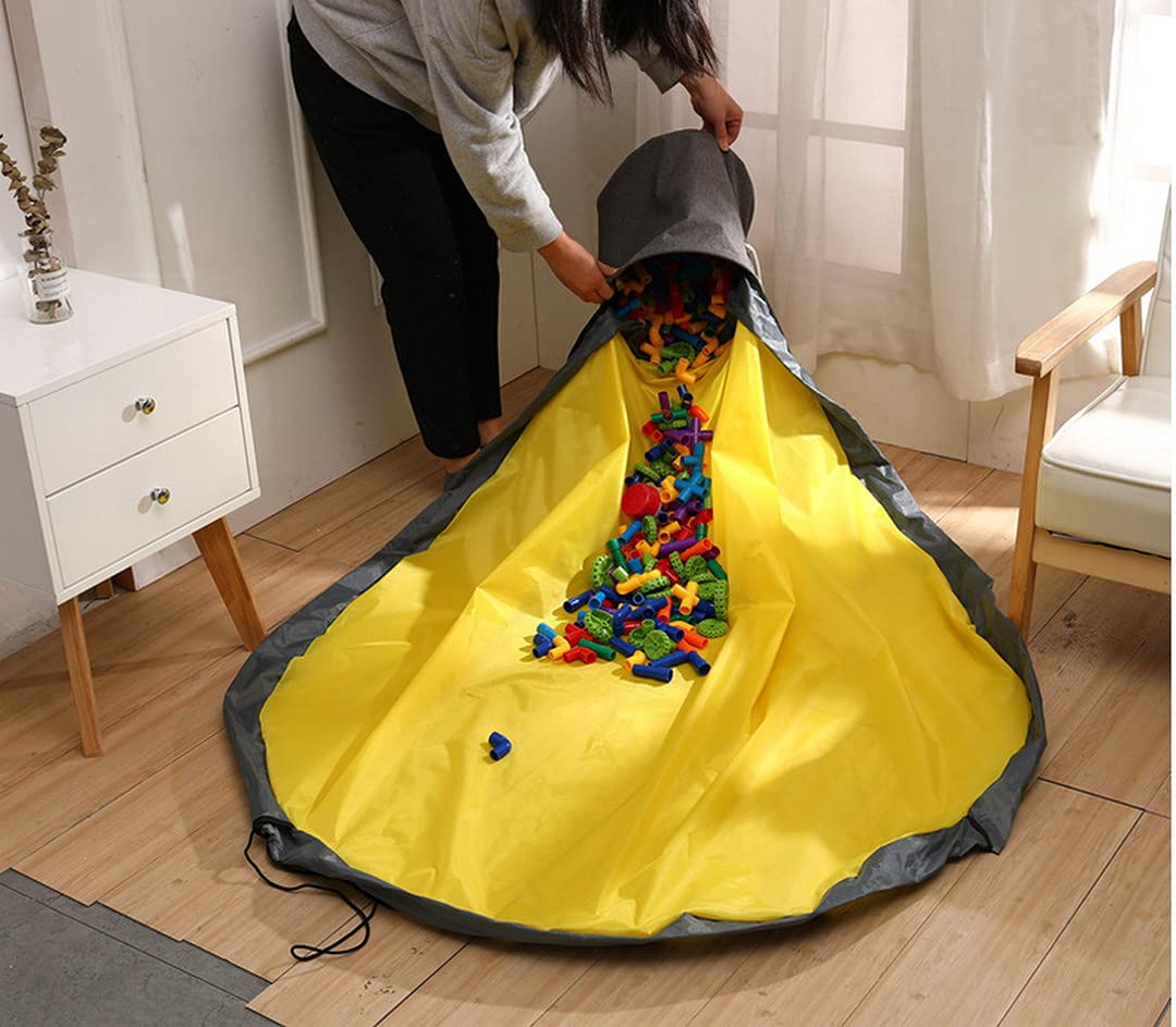 Sacco Raccogli Giocattoli Con Tappetino Integrato - 150 Cm, Borsa Pieghevole Per Giochi Dei Bambini - Foto 11