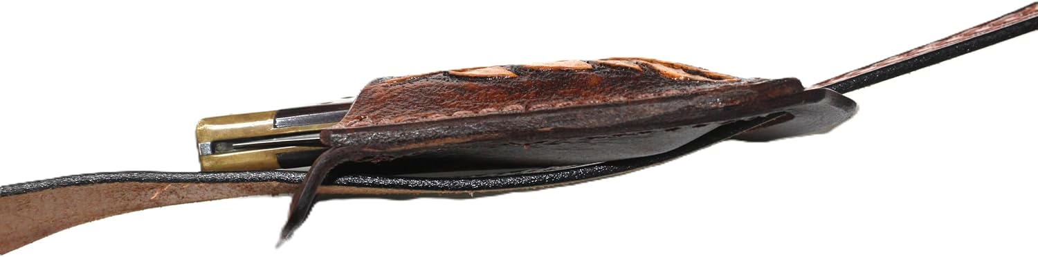 Leather Right Hand Cross Draw Sheath. for a Pocket Knife.