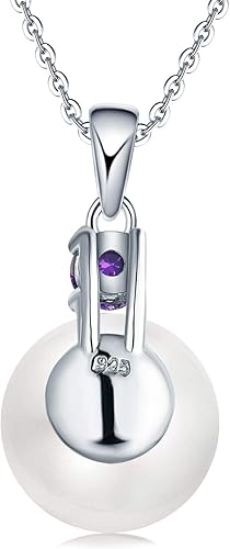 Miniatura 4 de Collar con colgante de perlas cultivadas de agua dulce de plata de ley 925, joyería de JO WISDOM para mujeres y niñas