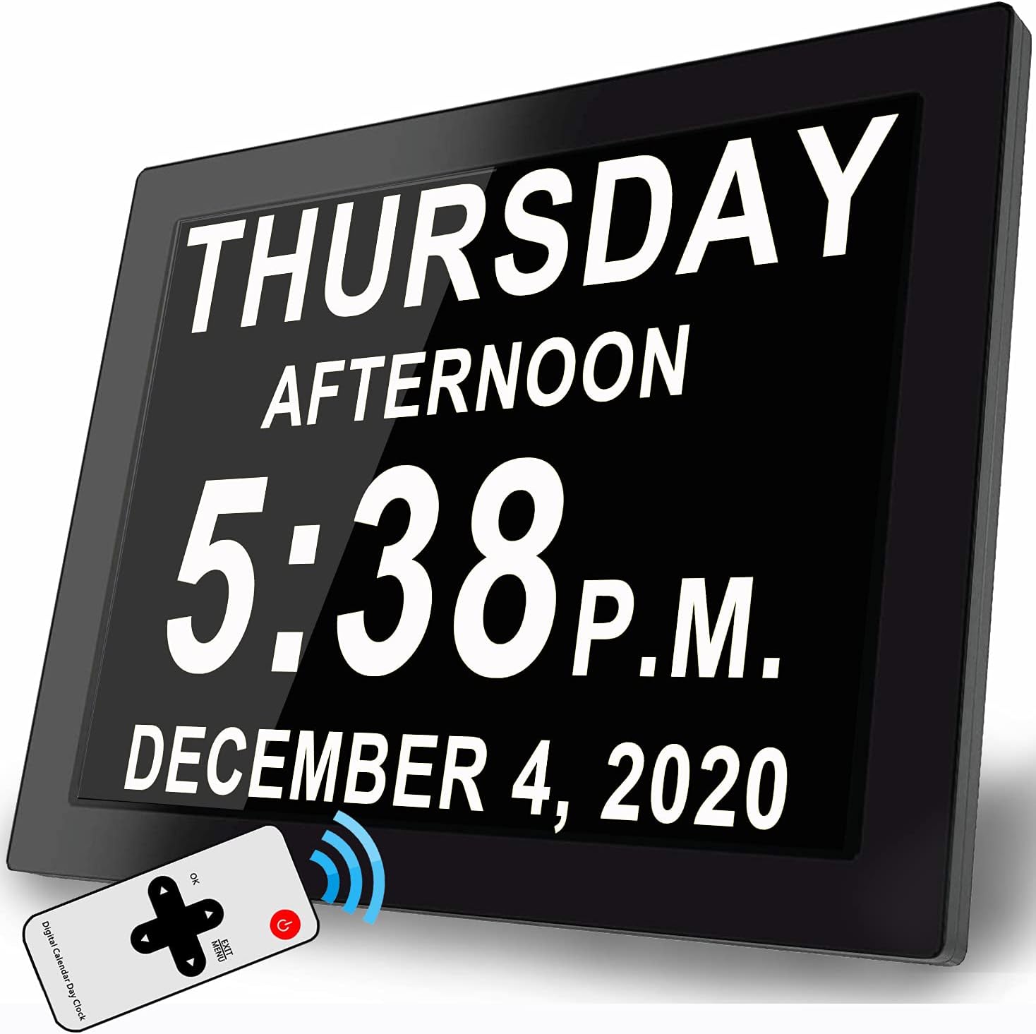 16 Reminders 8'' Large Wall Bedroom Clocks for Elderly Seniors