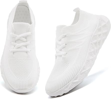 Womens Slip Resistant Work Shoes Tennis Running Fashion Sneakers Comfortable Athletic Gym Workout Slip on Shoes