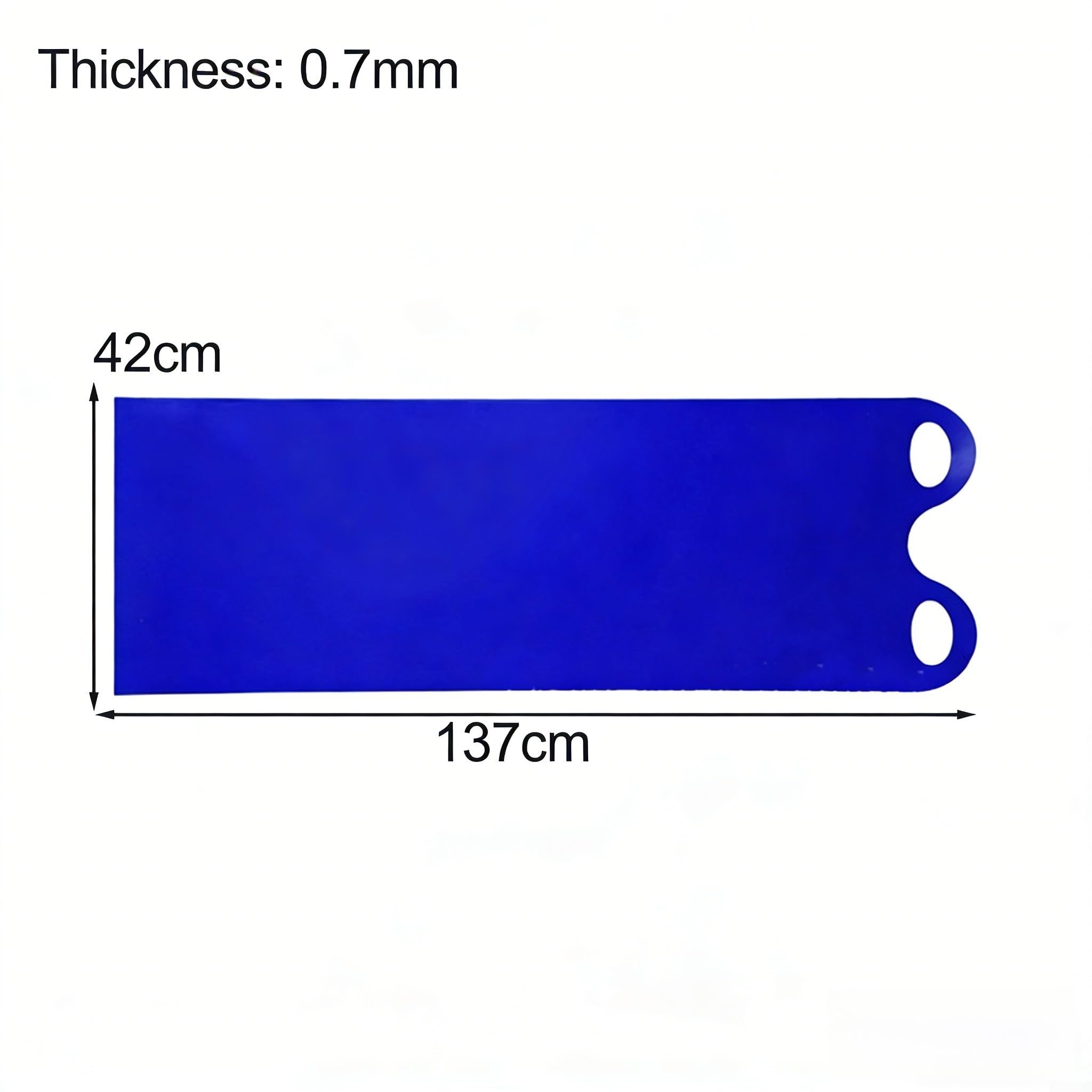 Luge d'hiver à neige en plastique résistant aux basses températures - 137 x 42 cm - Design pliable léger pour adultes et enfants - Bleu