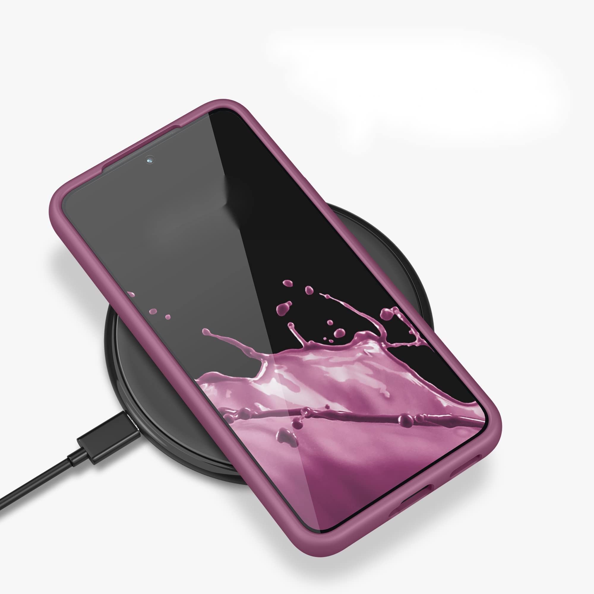 Samsung Galaxy S22 Ultra Case, Soft, Flexible Silicone Gel Rubber Bumper Case with Anti-Drop Lens Camera Protection, Slim, Shockproof Samsung Galaxy S22 Ultra Case, Orchid Purple
