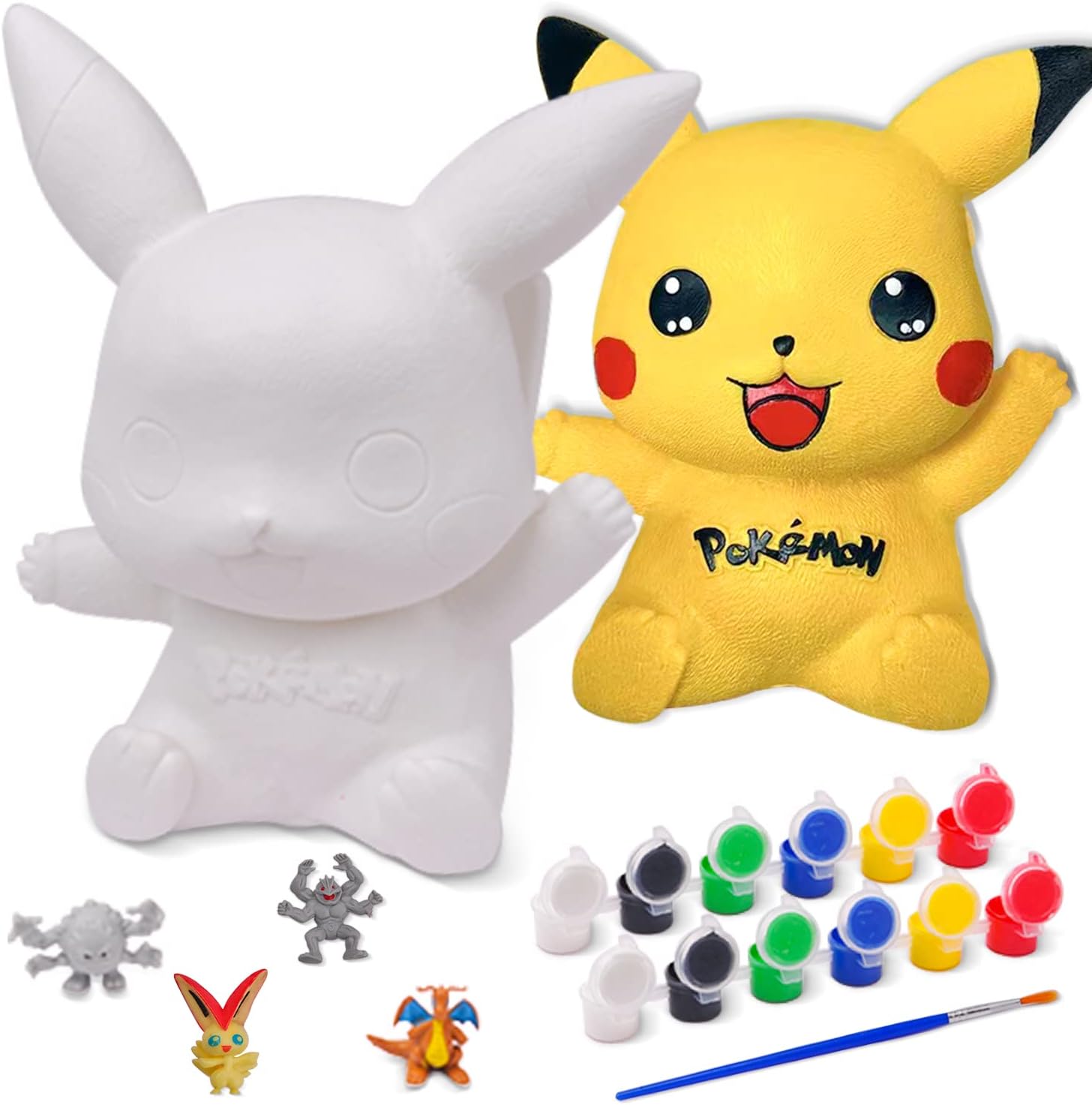 TLOGLOPIN Kids Arts Crafts Set Toys Painting Kit, Paint Your Own Cartoon Piggy Bank with 12 Pigment, Creativity Arts and Crafts for Kids, Christmas Gifts Kids Toys for 4 5 6 7 8 Year Old Boys Girls