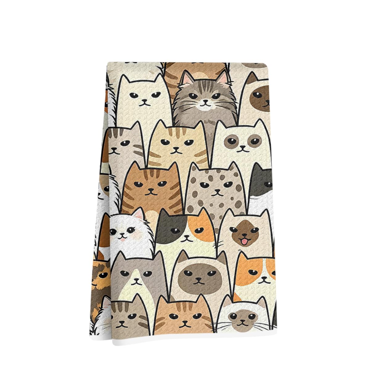 Cute Cat Kitchen Towels 24x14 Inch, Cats Gifts Reusable Dish Towels