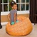 Posh Beanbags Big Comfy Bean Bag Chair: Posh Large Beanbag Chairs with Removable Cover for Kids, Teens and Adults - Polyester Cloth Puff Sack Lounger- 27 Inch - Scrolls Red and Yellow