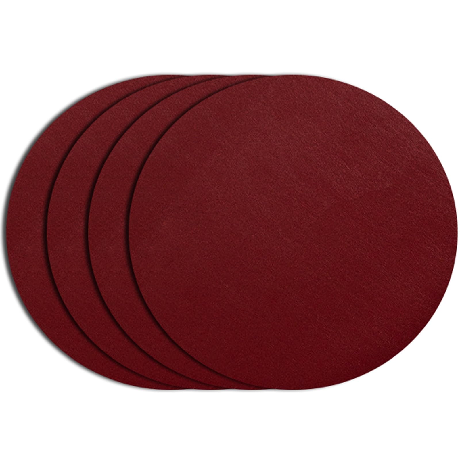 Set de table rond en cuir de 45 cm de diamètre dark green