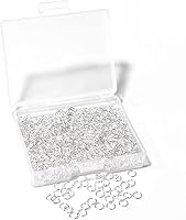 Vista 13 de 1000 piezas de anillos abiertos de 6mm chapados en plata para hacer joyas, anillos de salto plateados para manualidades, aretes, collares, pulseras