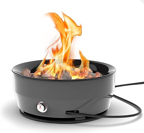 Miniatura 10 de Outland Living - Fogata grande de gas propano para exteriores, 60,000 BTUh, 24 pulgadas con tapa, hoguera moderna Lake Country 800 para patio, color