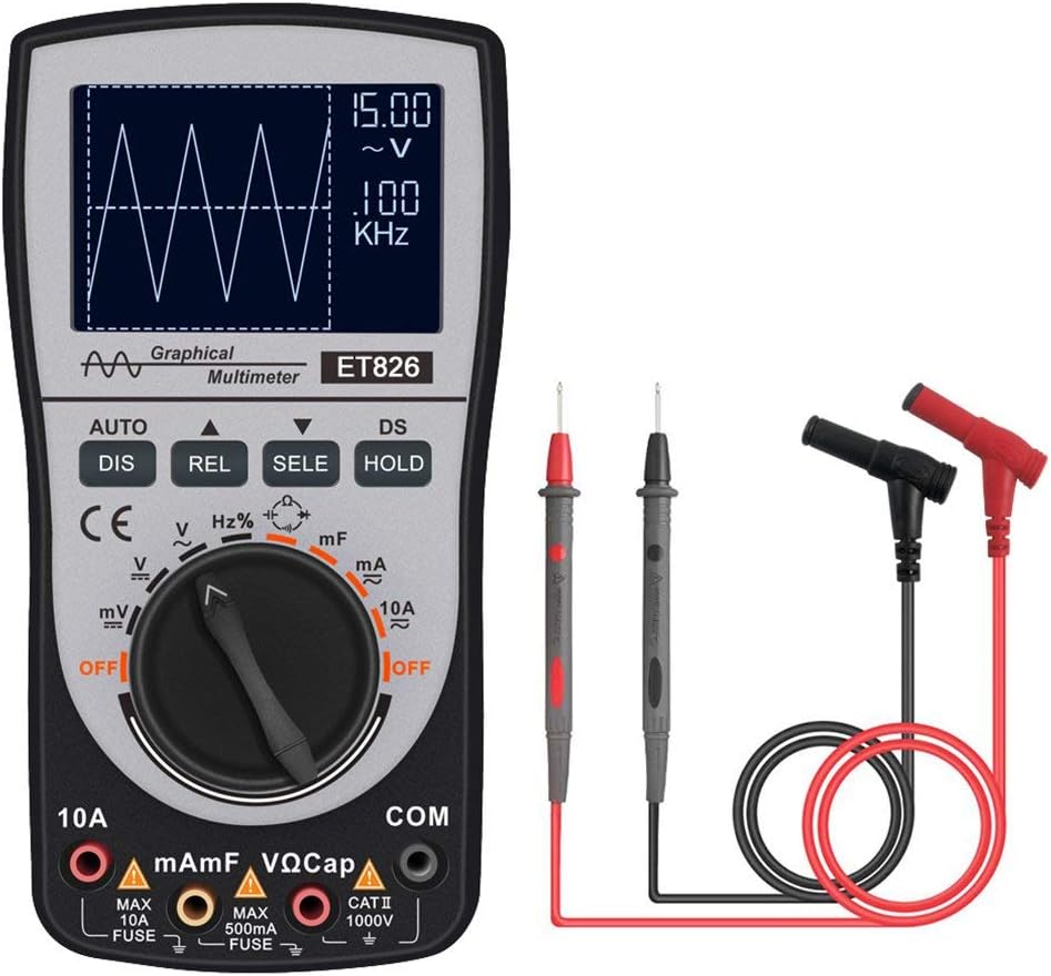 HONYGE LXGANG Multimeter Upgraded MUSTOOL MT8206 2 in 1 Intelligent Digital Oscilloscope Multimeter with Analog Bar Graph Color Screen