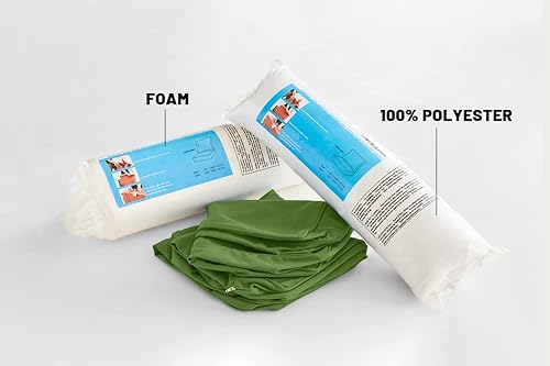 Miniatura 3 de ARTPLAN Cojines de asiento profundo para exteriores de 6 pulgadas de grosor, asiento de 24 x 24 pulgadas, respaldo de 18 x 24 pulgadas para silla de