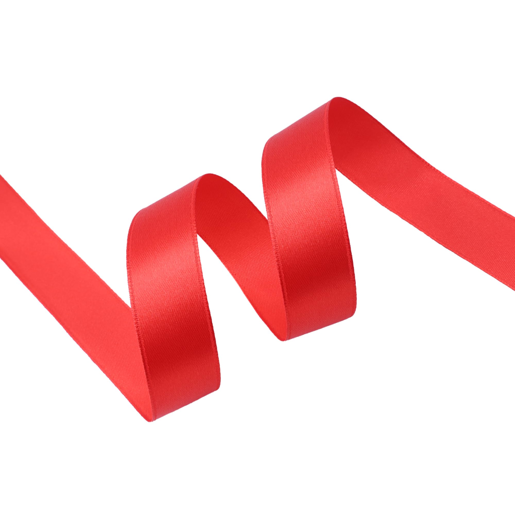 VATIN Red Satin Ribbon Polyester 20mm X 23m(25 Yards) Craft Fabric Ribbon Perfect for Gift Wrapping,Hair Bow,Party Balloon Trimming - Image 2