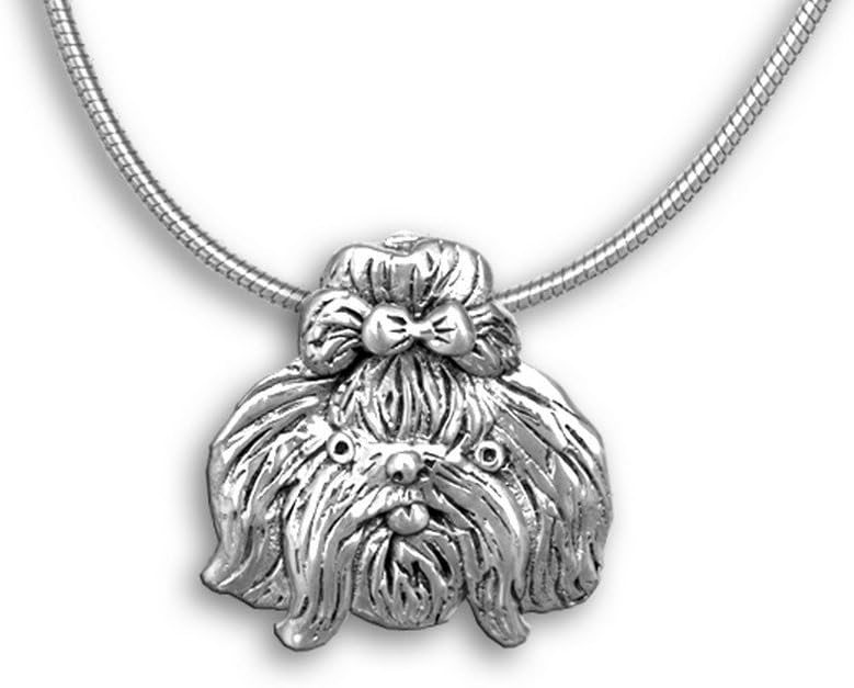 Sterling Silver Shih Tzu Pin Pendant