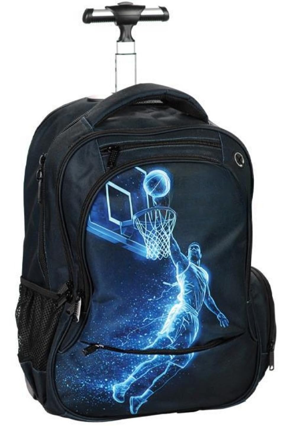 PRESTIGE & DELUXE Trolley Rucksack kompatibel mit NBA für Kinder Grundschule Sekundarschule + Set Stifte und Schlüsselanhänger Pfeife