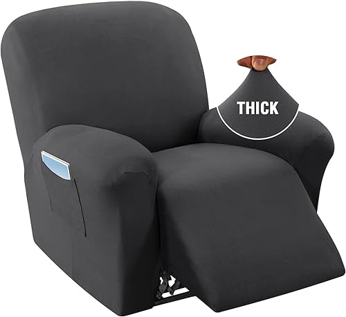 Miniatura 1 de H.VERSAILTEX Fundas para sillas reclinables de terciopelo mejoradas 2024, funda elástica y lavable, 1 pieza, protector de muebles para mascotas,