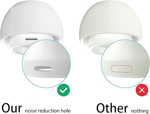 Miniatura 3 de 6 pares de almohadillas de repuesto para AirPods Pro AirPods Pro 2, puntas de silicona premium, 12 piezas con caja de almacenamiento portátil (SML)