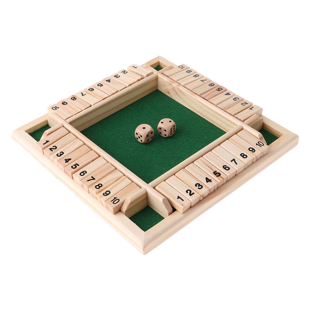Buy AristiPet Shut The Box Dice Game Classic 4 Sided Wooden Board Game