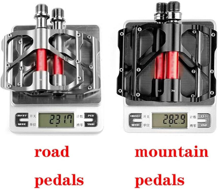 Pedales de bicicleta carretera y montaña planos de 9/16 para rutas largas 5