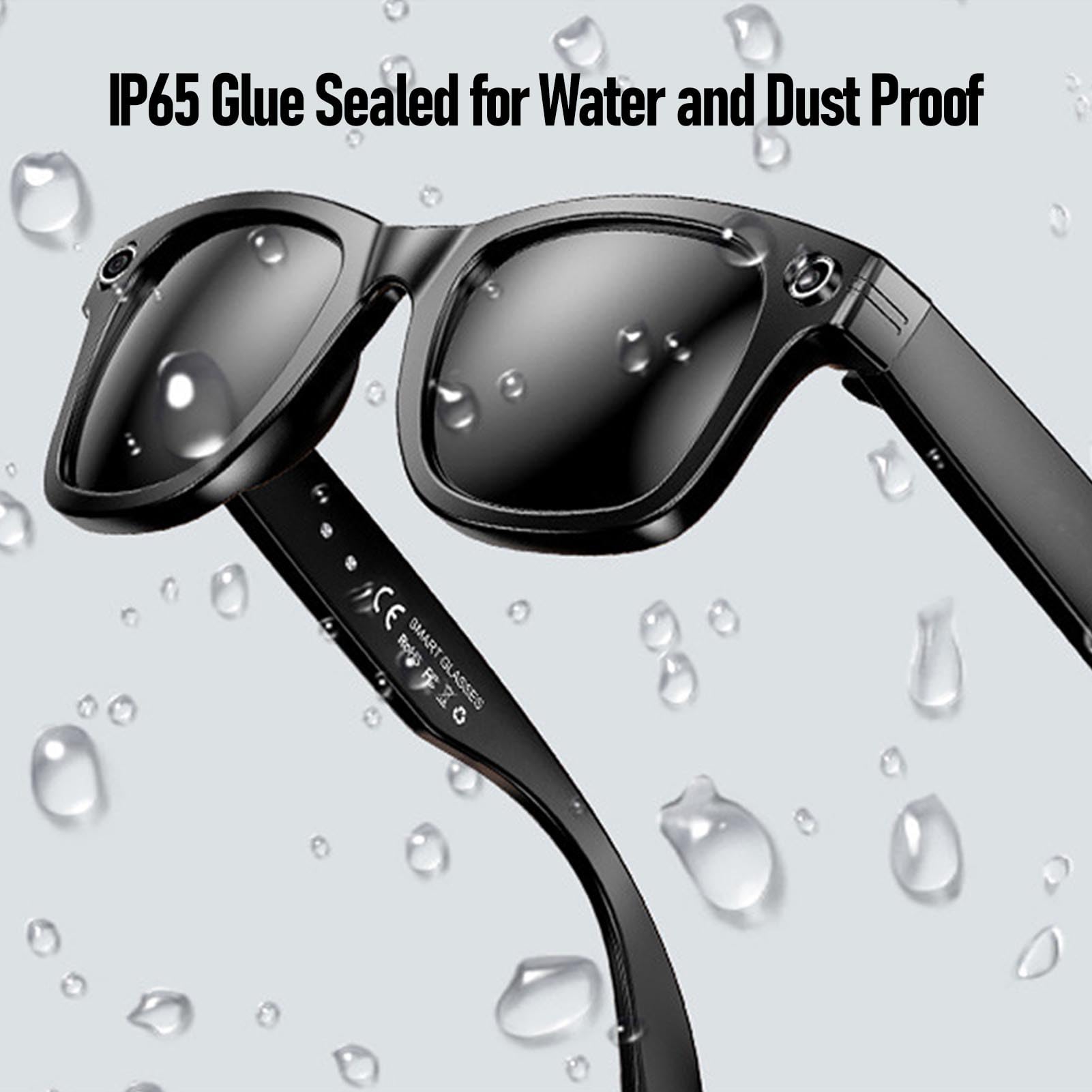 Denash Gafas Inteligentes de IA con Cámara, Gafas de Grabación de Video 4k Portátiles, Traducción en Tiempo Real Gafas Inteligentes Bluetooth para Viajar, Al Aire Libre