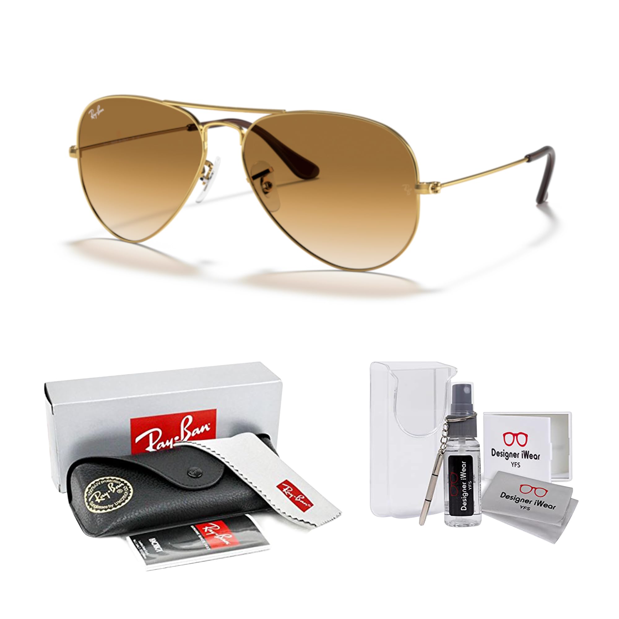 Ray Ban RB3025 001/51 58M Gold/Brown Gradient Aviator