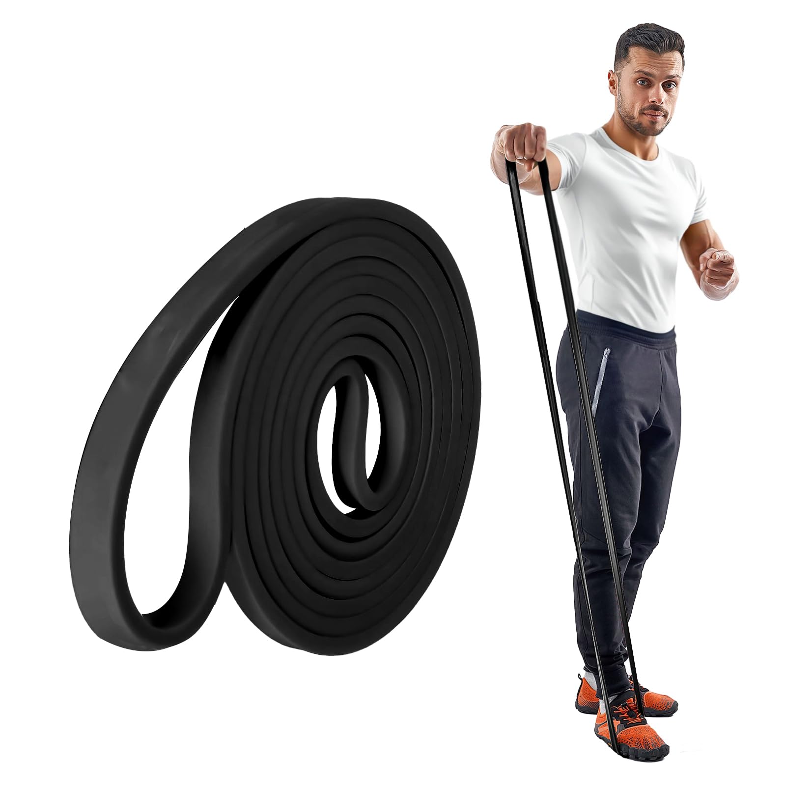 Resistance band - Durable Highly Elastic Band - Fitness Band Pull Up Exercise Band Heavy Duty Strength Workout Bands for gym Weightlifting, Muscle Building, CrossFit, Yoga and Stretching.