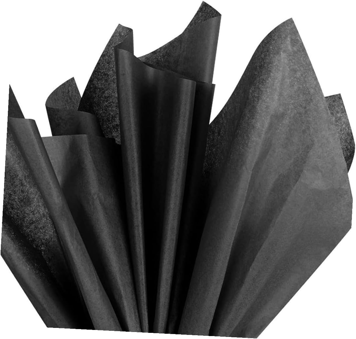 HOMOCONO Tissue Paper with Comfortable Handling 35x50cm 100 Sheets Black Versatile Paper for Wrapping Birthday Presents and Themed Parties for DIY Craft Projects and Elegant Packaging