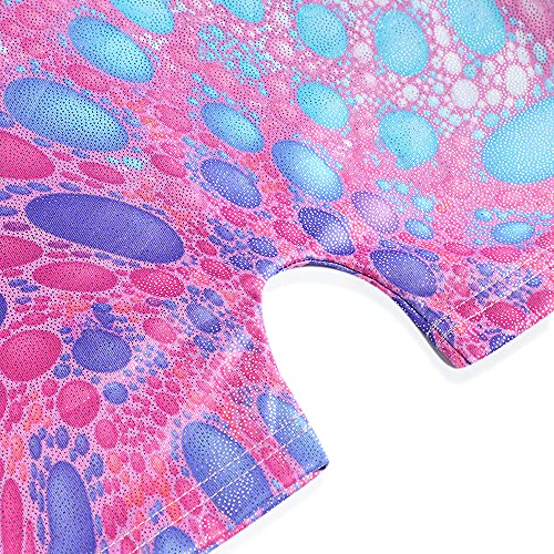HOZIY Girls Gymnastics Leotards for Kids Tumbling Outfits Biketard Sparkle Adorable Pattern