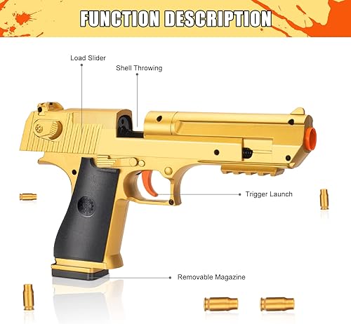Miniatura 2 de Pistola de juguete, pistola de juguete de bala suave, pistolas de juguete de concha de expulsión con 20 dardos de EVA, juguetes educativos no